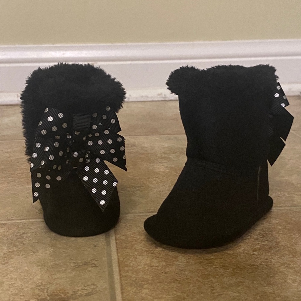 Koala Kids Baby Infant Girl Fur Soft Sole Booties
